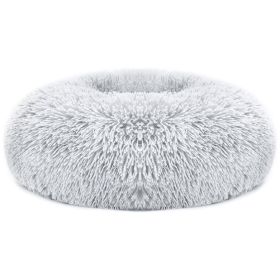 Pet Dog Bed Soft Warm Fleece Puppy Cat Bed Dog Cozy Nest Sofa Bed Cushion M Size (Color: Gray, size: m)