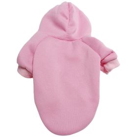 Pet Sweatshirt With Hoodie; Machine Washable Sweater For Dogs Puppies Sweater Clothes Apparel (Color: Pink, size: m)