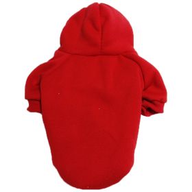Pet Sweatshirt With Hoodie; Machine Washable Sweater For Dogs Puppies Sweater Clothes Apparel (Color: Red, size: m)