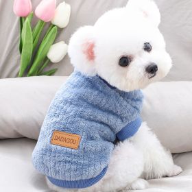 Pet Sweater; Warm Winter Plush Dog Sweater Knitwear Cat Vest; For Small & Medium Dogs (Color: Khaki, size: m)