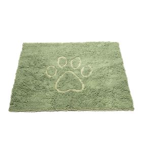 DGS Pet Products Dirty Dog Door Mat Small Brown 23" x 16" x 2" (Color: Sage Hue, size: medium)